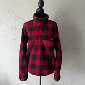 Patagonia Synchilla Snap T Buffalo checkered Red fleece pullover plaid men’s s